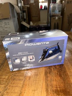 Rowenta Pro Powerful Steam Iron 1775 Watt Blue Like New In Box