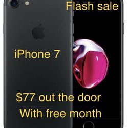 Apple iPhone 7 Sale $77 Free Month Included 