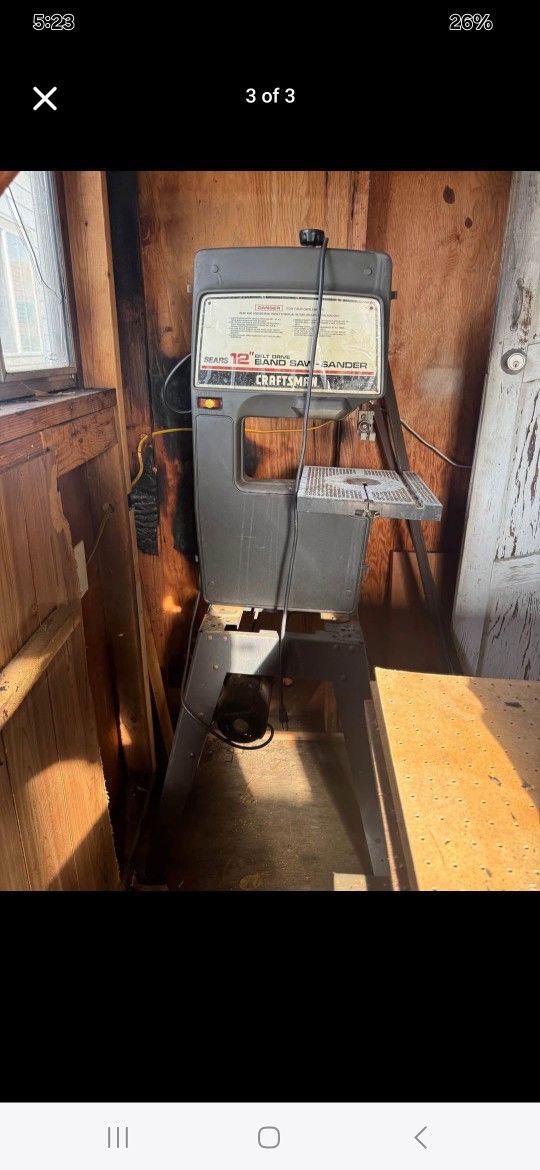 VINTAGE SEARS CRAFTSMAN 12" Bandsaw/Sander