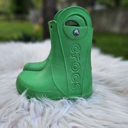 Crocs Green Toddler/ Preschooler Rain Boots
