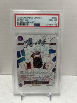 2025 ONE PIECE OP11 GEAR TWO LUFFY PSA10