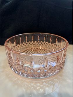 Vintage rose glass candy dish