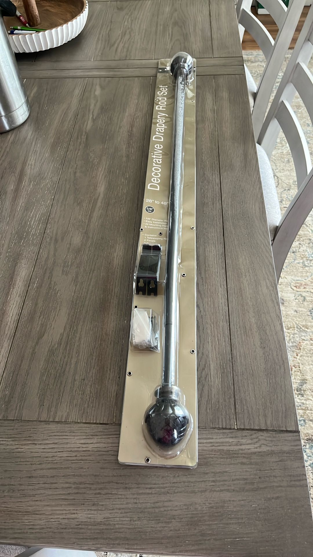 Drapery Decorative Curtain Rod Set