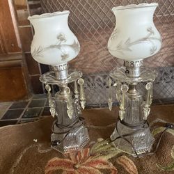 Antique Glass Lamps