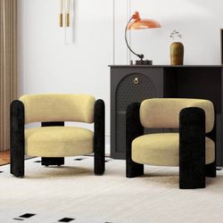 Mid Century Modern Accent Chair for Living Room Chenille Cozy Armchair