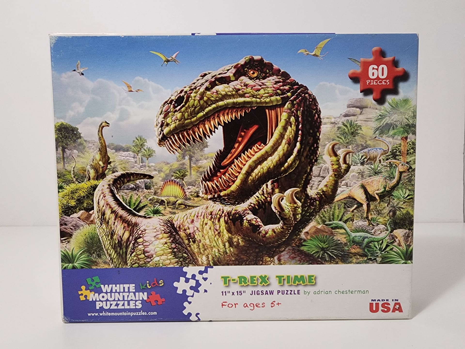 T-REX TIME Jigsaw Puzzle by White Mountain Puzzles 60 pieces