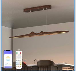 Dimmable LED Pendant Light with Remote & APP Control – Stainless Steel Hanging Light, Adjustable Brightness & Color Temperature (3000K-6000K), Ideal f