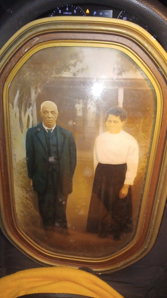 Bubble Glass Picture Antique