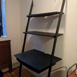 Ladder Leaning Desk Shelf Wood Metal
