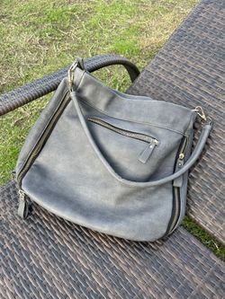 big gray purse