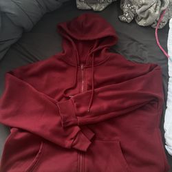 Maroon Zip Up Jacket 