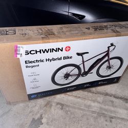 E-Bike Schwinn Regent Electric Hybrid Bike 27.5” Wheels Adult Unisex Red