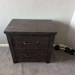 Urban Plains Gray Nightstand 