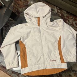 Columbia S packable cream/ burnt orange women’s jacket