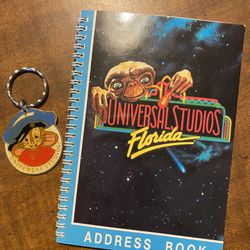 Vintage Universal Studios Address Book And Key Chain 