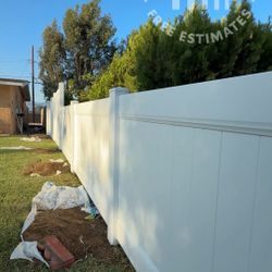 White Vinyl Fence 
