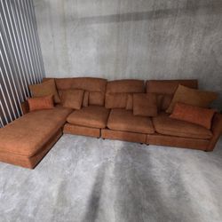 New Brown Sectional Couch / Sofa