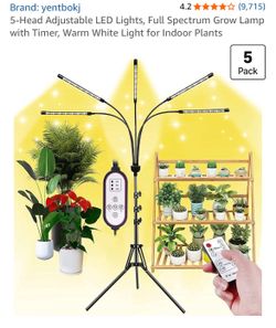 5 arm Grow Light with adjustable Stand
