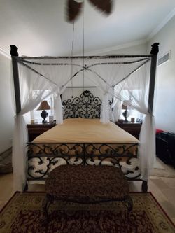 Wrought Iron Canopy Bed Frame