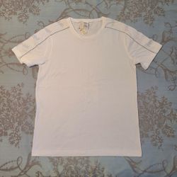 Victoria's Secret PINK Crewneck Short Sleeve Bling White Tee Shirt Size Medium