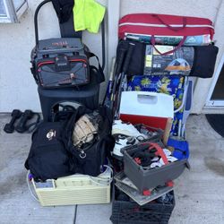 Air Conditioner, Beach Chairs, Sports Equip, Shoes, Camping tents, Igloo Cooler, Tools, Lunch Bags, And More
