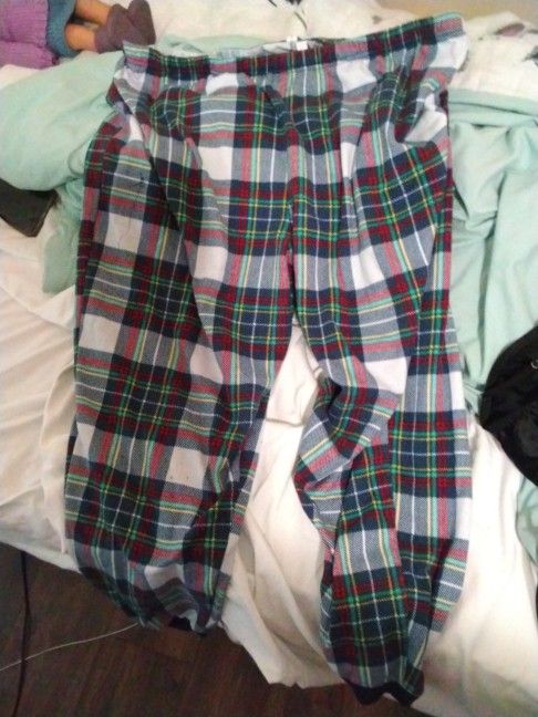 Women's Plaided Pj Pants Walmart Brand Size 2x $5