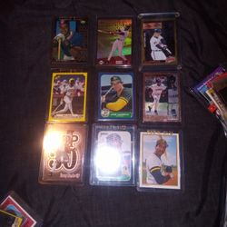 Nine Baseball Cards Barry Bonds Jose Canseco Cal Ripken Manny Ramirez