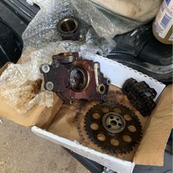 Oil Pump With Timing Chain And Sprockets