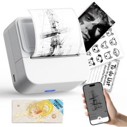 Brand New Bluetooth Sticker Printer with 1 Roll of Sticker Paper
