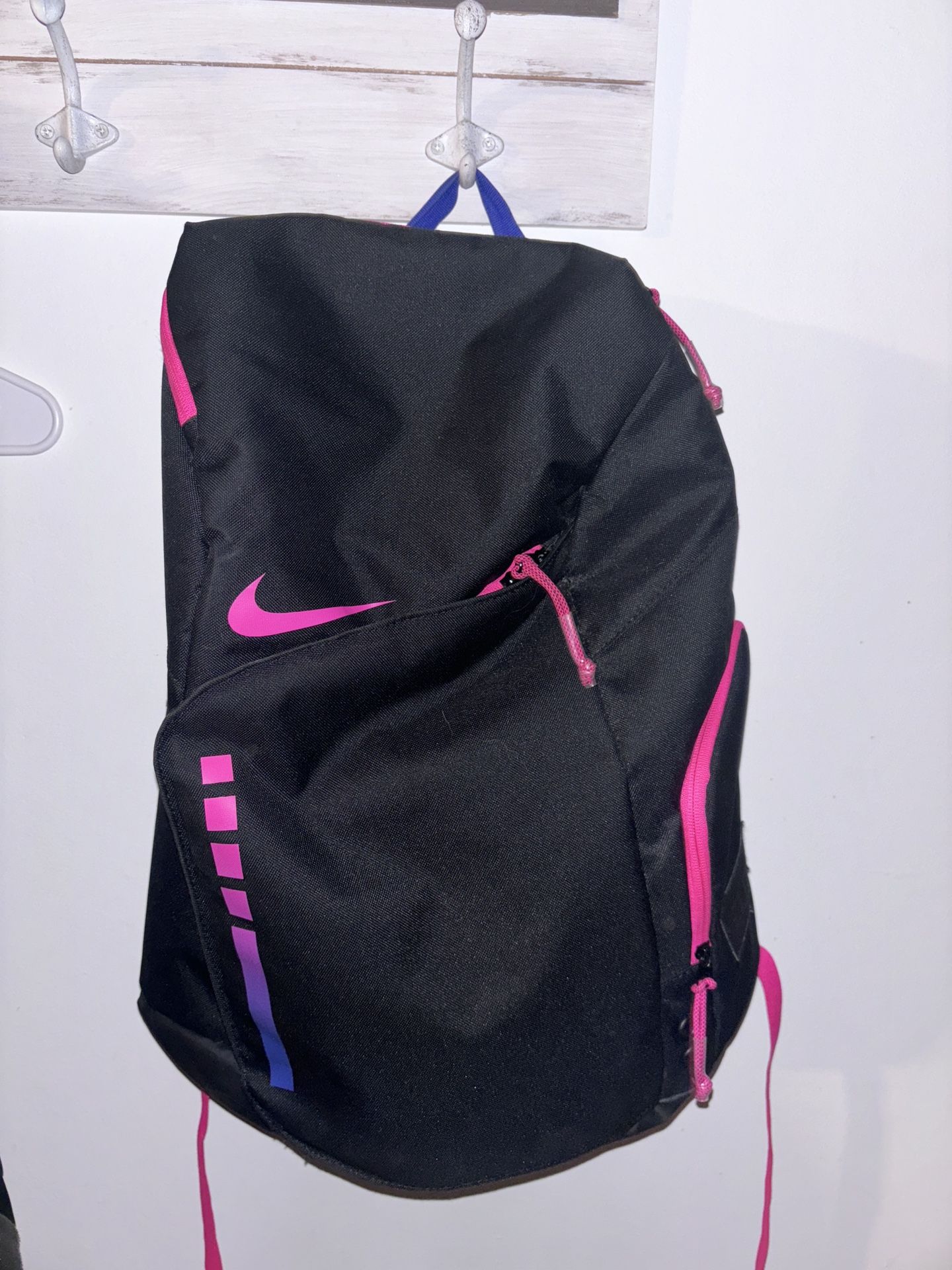 Nike Elite Backpack Black/Pink for Basketball, Soccer, Football, Baseball