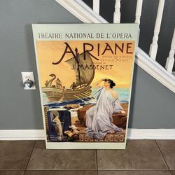 Beautiful French canvas art decor piece By J Massenet