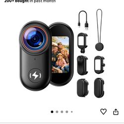 4K Mini Body Camera Wearable POV Camera with 64GB Card 150° Wide Angle WiFi App Control Portable Action Camera