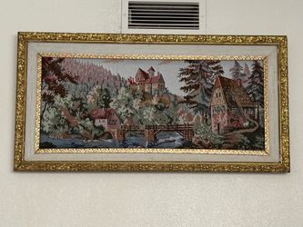 Framed Village Wall Art