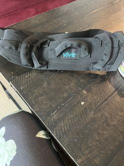 Vive Transfer Gait Belt Black Handles Adjustable Buckle