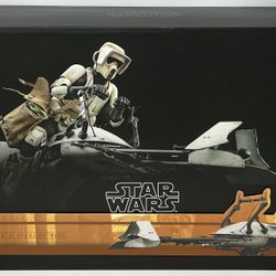 Hot Toys TMS017 Star Wars Mandalorian Scout Trooper & Speeder Bike 1/6th Figure