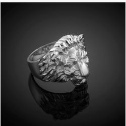Sterling Sliver Lion ring 