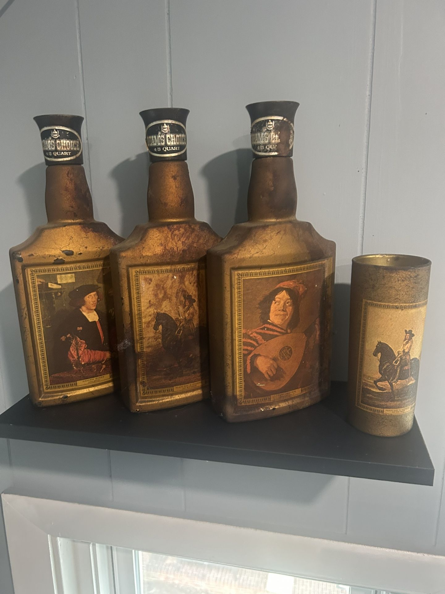 6 Jim Beam Decanters And High Ball Cup