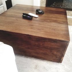 Crate & Barrel Solid Wood Wood Coffee Table