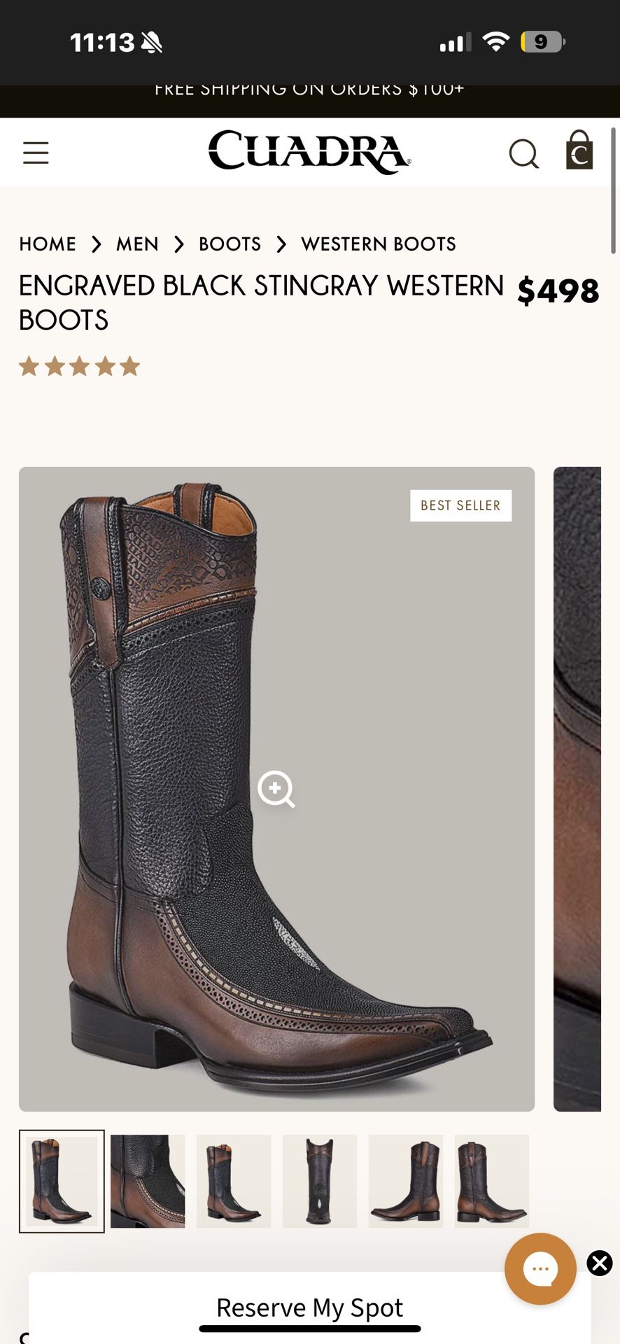 Sting Ray Cuadra Boots Size 12