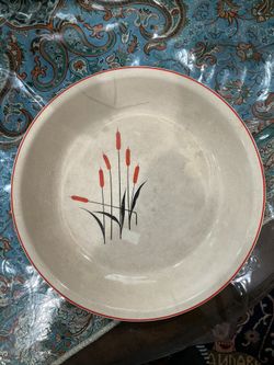 Vintage Cattail Universal Potteries Sears & Roebuck Pie Plate