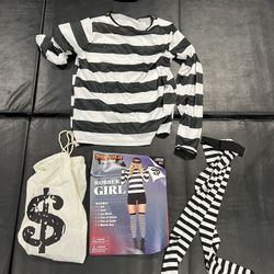 Halloween Robber Girl Women Costume Size XL