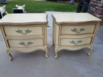 Two end tables French provincial