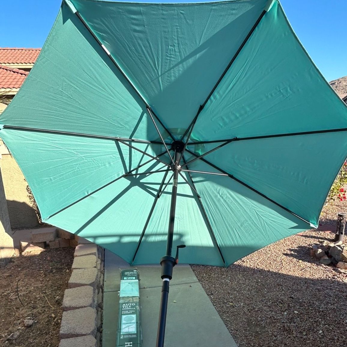 hampton bay 9 foot patio umbrella 2.2m – NALA Outdoor Co It is equipped with auto tilt function to position the umbrella at your desired angle and the crank makes it easy to close when not in use. Hampton Bay 9 ft. Aluminum