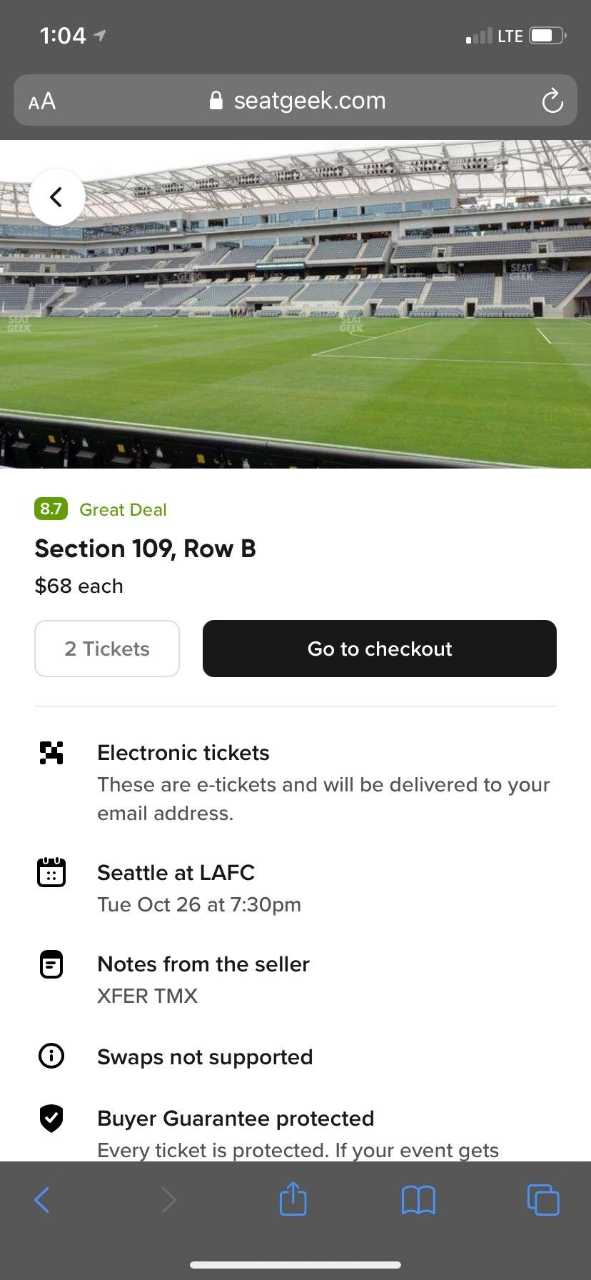 Lafc Tickets Tonights Game At 7:30