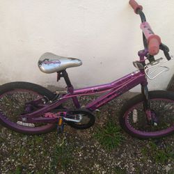 Mongoose Lark Girls bike , 18 inch tires , my 10 year old is too big to ride it.