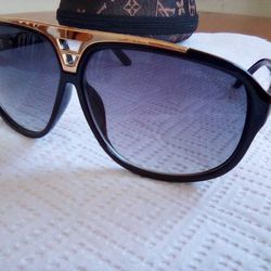 Gold Luxury Back Sunglasses 