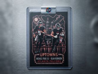 Michael Penix Jr. & Bijan Robinson Atlanta Falcons Custom Card