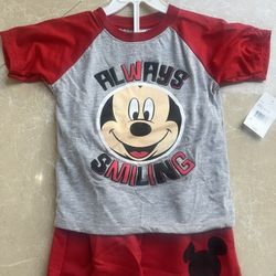 Mickey Mouse Short And Tshirt