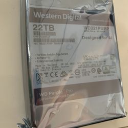 Western Digital 22TB WD  Harddrive  New 400 $