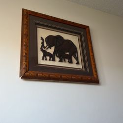 South African Hand Carved Framed Wood